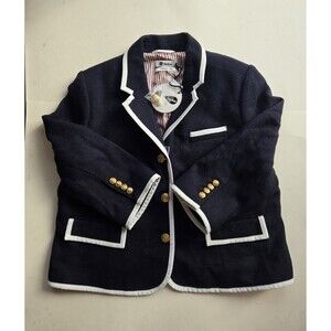 NWT Neiman Marcus Target Thom Browne XXL women's wool navy blazer jacket
